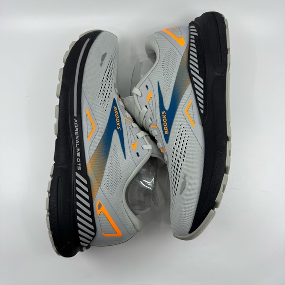 Brooks Adrenaline GTS 23 GTX waterproof Sneakers Oyster Mushroom/Orange/Blue SZ9 - Picture 8 of 11